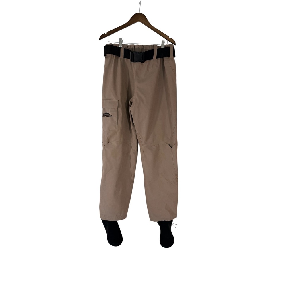 Lost Creek Men's Fishing Waders Brown Tan Size Small Cargo Pocket Belted